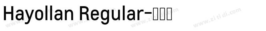 Hayollan Regular字体转换